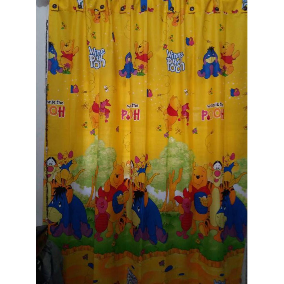 Gorden Katun Karakter Winnie The Pooh Yellow Wks Shopee Indonesia