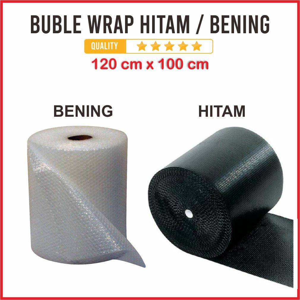 

BUBLE WRAP HITAM / BENING 120cm x 100cm Buble packing / plastik packing / Plastik Gelembung