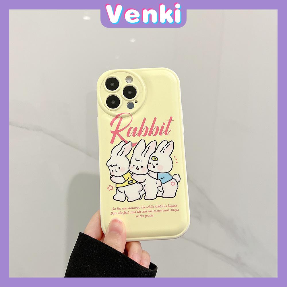 iPhone Case TPU Silicone Soft Case Airbag Shockproof Protection Camera Cute Cartoon Rabbit Compatible For iPhone 11 Pro Max 13 Pro Max 12 Pro Max 7Plus xr XS Max