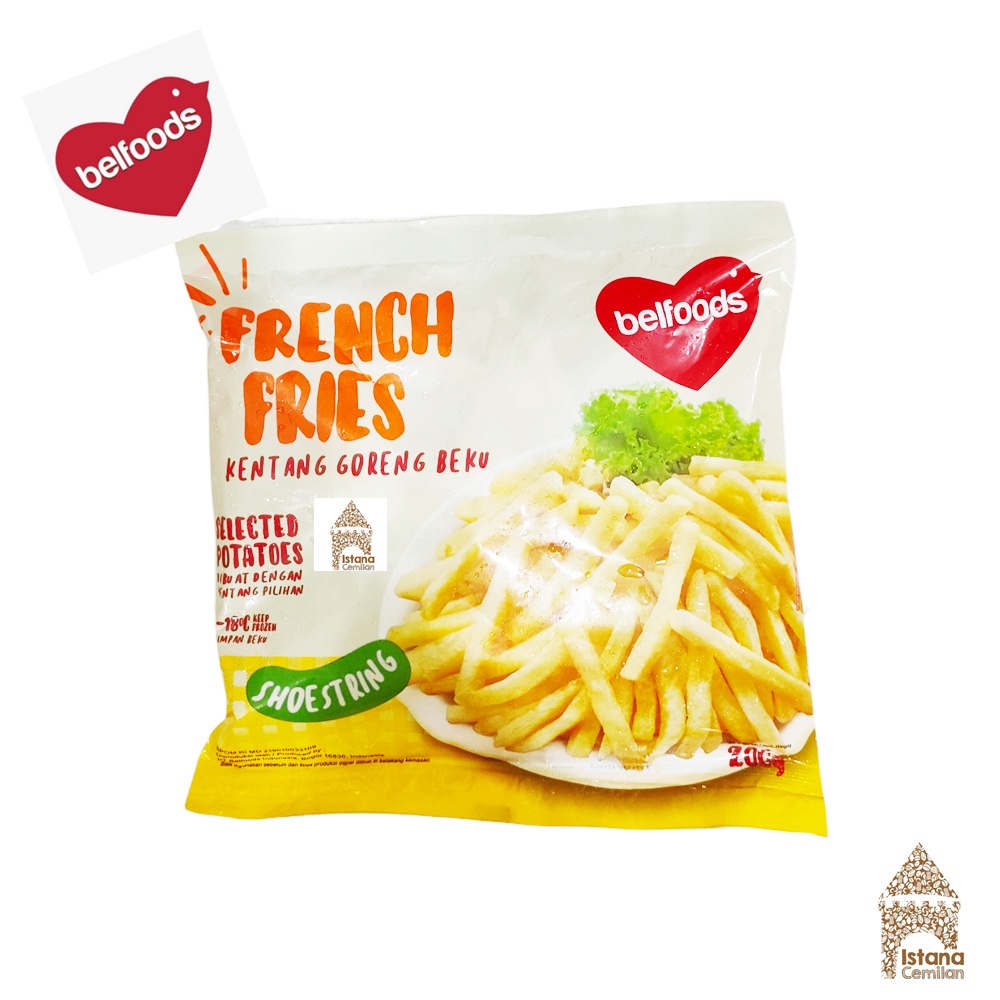 Belfoods French Fries Shoestring / Kentang Goreng Frozen Food 200 Gram