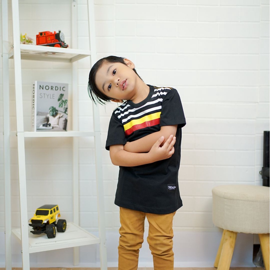 Kaos Anak Laki - laki Premium Original Branded |  Mevla Kids - Knight Black