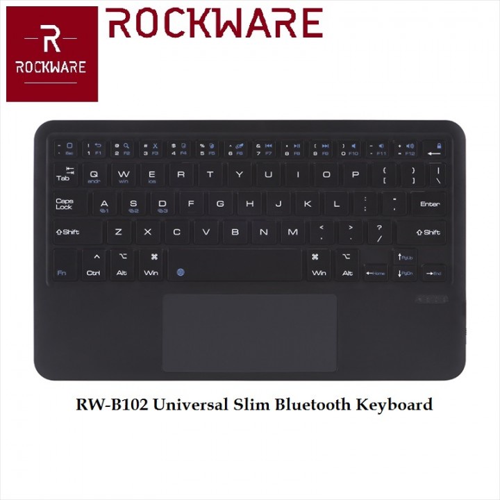 103 RW-B102 - Slim Bluetooth Keyboard - Keyboard Portabel dengan Touchpad