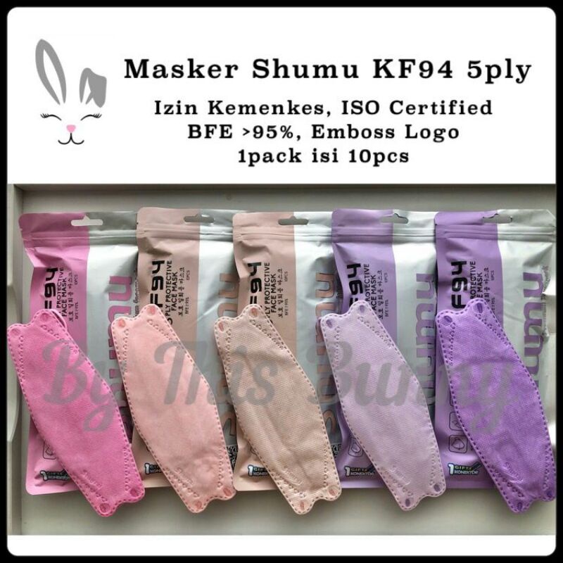 Masker Shumu KF94 5 ply layers premium pack isi 10 pcs korea mask