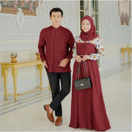 Gamis Couple Pasangan Terbaru 2021 2022 Modis Couple Zonny Suami Istri Remaja Modern Pasangan Edisi 