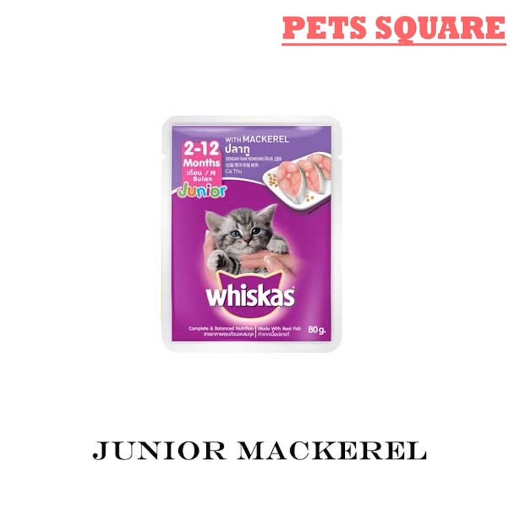 WHISKAS POUCH JUNIOR MACKEREL