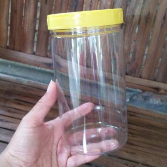Toples tabung tutup warna 900 ml plastik pet/susu/permen/jelly/chesse stick