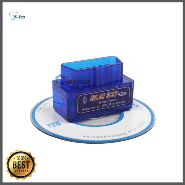 Grab Medan Super MINI ELM327 Bluetooth OBD2 V2.1 Automotive Test Tool Biru