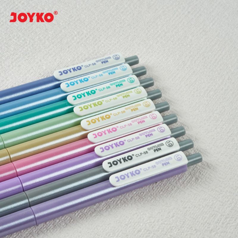 Pulpen Jel Warna Outline Gel Pen Color Joyko CLP-58 9 Warna 1.0 mm-4