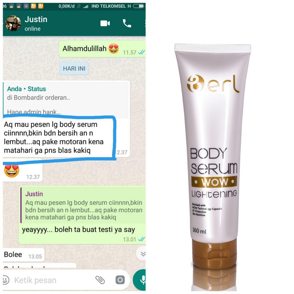 B ERL LIGHTENING BODY SERUM BERL COSMETIC CREAM LOTION PENCERAH KULIT berlcosmetics body serum