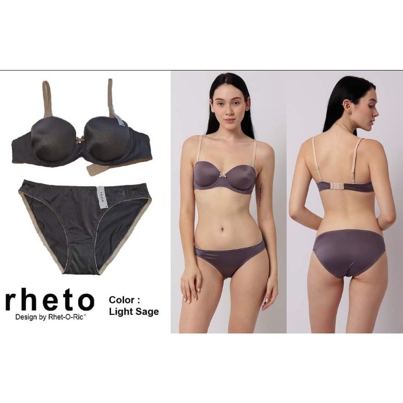 RETHO Bra Set seri polos/full label/bra & panty