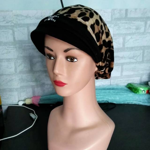 Topi kupluk kerpus ibu ibu emak bludru songkok kupluk nenek topi kupluk wanita dewasa