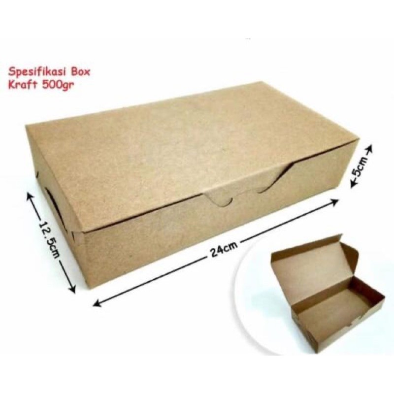 

Box Kotak Kraft Packaging Hampers Kue Bolu Brownies Souvenir 24x12,5x5 cm