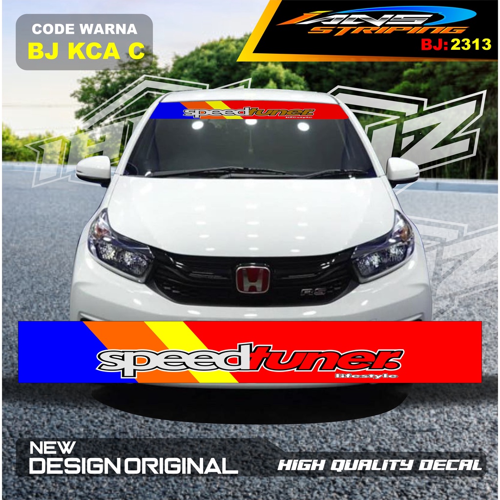 STICKER KACA DEPAN MOBIL BRIO / STICKER KACA DEPAN MOBIL HONDA JAZZ / VARIASI STIKER MOBIL AYLA / STIKER KACA MOBIL