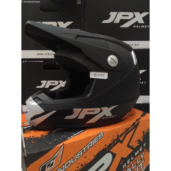 Helm Cross Orca JPX SOLID BLACK DOFF
