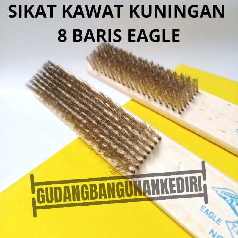 sikat kawat kuningan 8 baris eagle | sikat besi halus | wire brush eagle