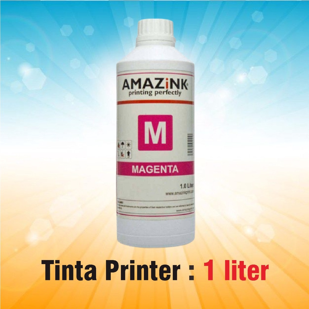 Tinta Printer 1 LITER untuk isi ulang Printer Canon, Warna MAGENTA Tinta Refill Printer Canon