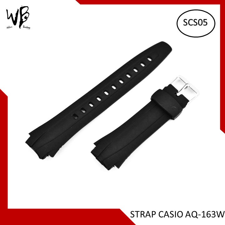 Strap watch jam casio Aq-163w Casio Aq-163w casio Rubber