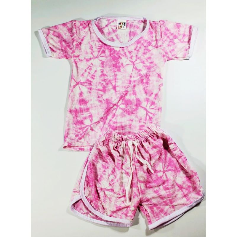 TYE DYE BAJU ANAK WARNA LUNTUR SET CEWE COWO