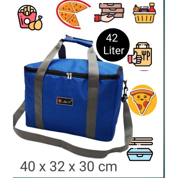 TAS DRIVER MAKANAN FOIL TAHAN  PANAS DINGIN  CELLO Tas Driver bawa  Makanan  Full Foil / TAS KURIR DRIVER BAWA PAKET / TAS PAKET / TAS OJOL MAKANAN /ThermaPack Insulated Delivery Bag | Tas Kurir Motor GoFood Grab Food