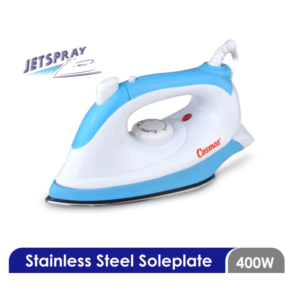 Setrika Listrik Stainless Steel Jetspray - Electric Iron Cosmos CIS 438