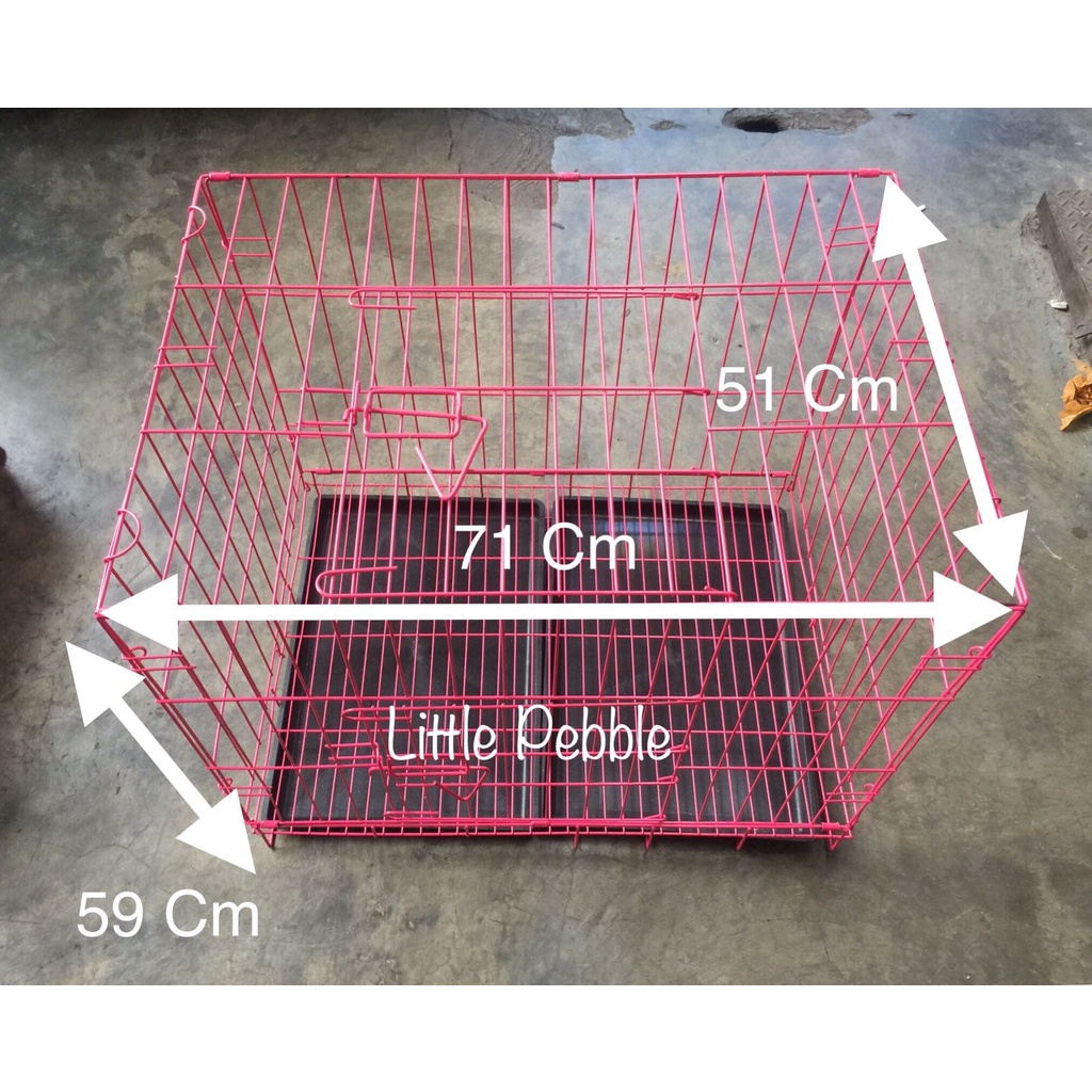 Kandang Besi lipat Ukuran 70x51x59 Untuk Kucing Anjing