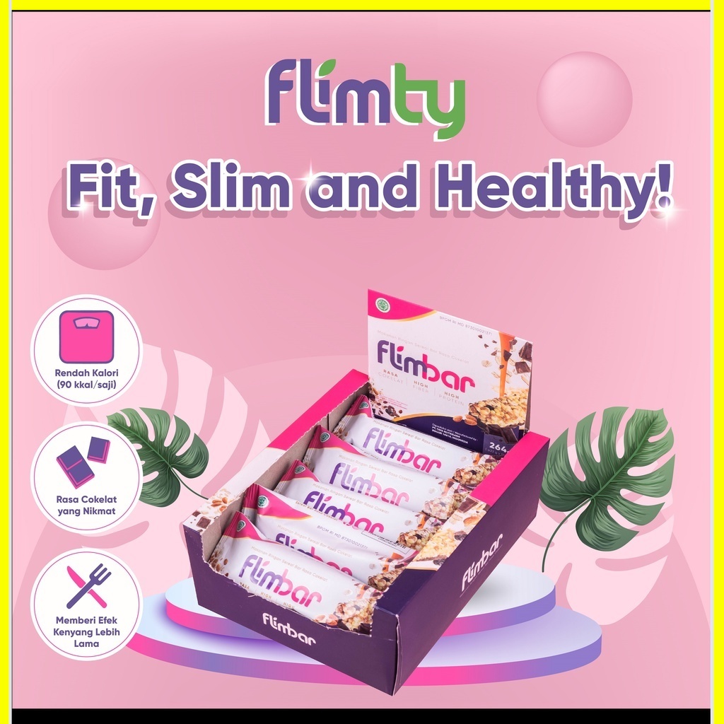 Flimbar snack sehat rasa Coklat by Flimty - 1 box isi 12 BPOM HALAL