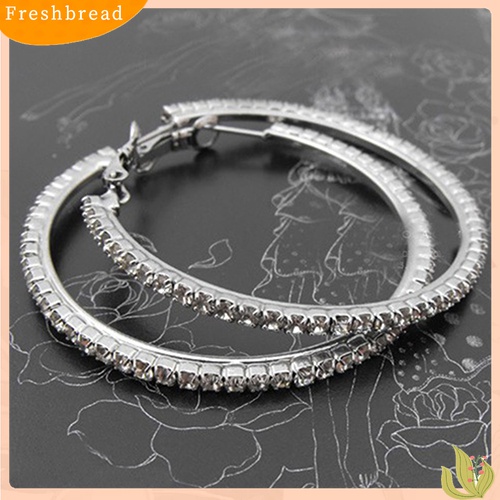 【Fresh】Women's Luxury Party Crystal Rhinestone Earring  Hoop Ear Ring Jewelry Charms