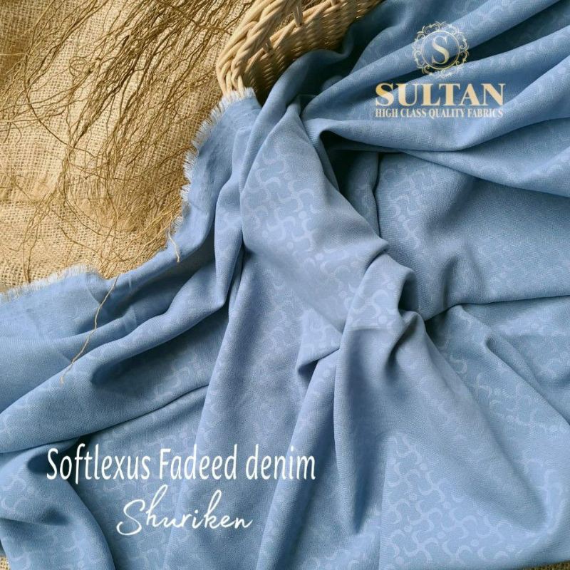 Kain Abaya Soft Lexus faded denim shuriken/feather