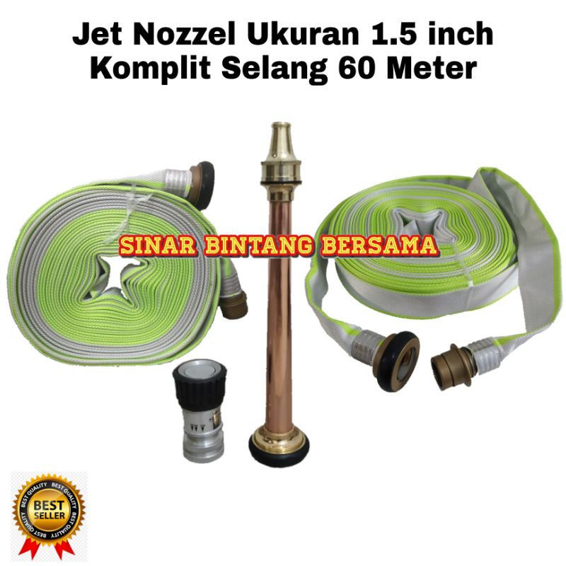 Paket Jet Nozzel Varibel Komplit Selang Pemadam 60 Meter