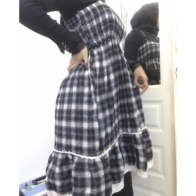 DRESS KOTAK-KOTAK PRELOVED LIK NEW