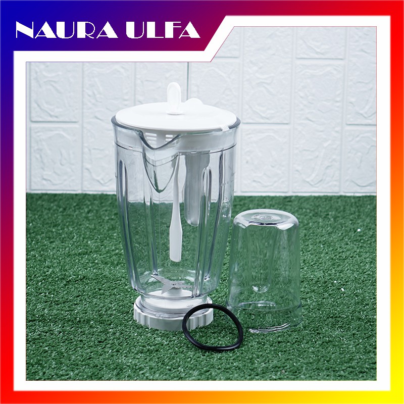 [BAYAR DITEMPAT] Set Gelas Jus Mika + Gelas Mill Blender Philips HR 2115 HR 2116 HR 2061 HR 2071