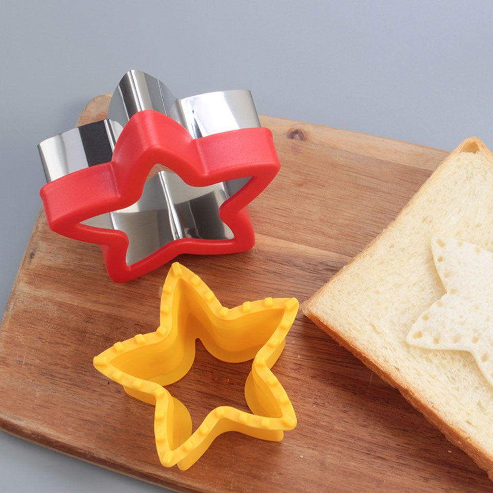 Chookyy Sandwich Cutter Cetakan Bakeware Pastry Dekorasi Makanan Fondant Bulat Persegi 3D Cookie Cutter