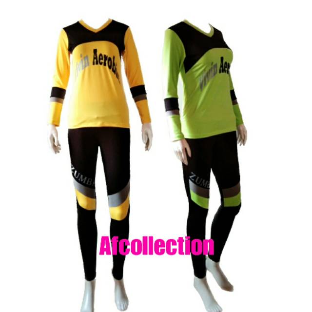 Set baju senam aerobic.zumba.fitnes