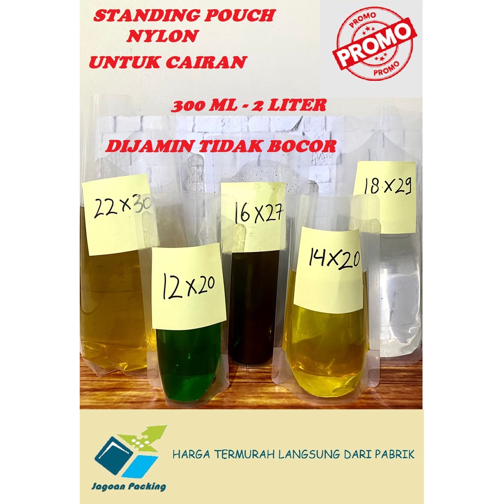 STANDING POUCH NYLON UNTUK CAIRAN /LIQUID NON ZIPLOCK PREMIUM EKONOMIS