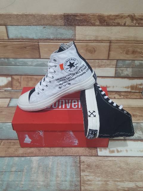 Sepatu All Star 70s High X Black Off White Prem