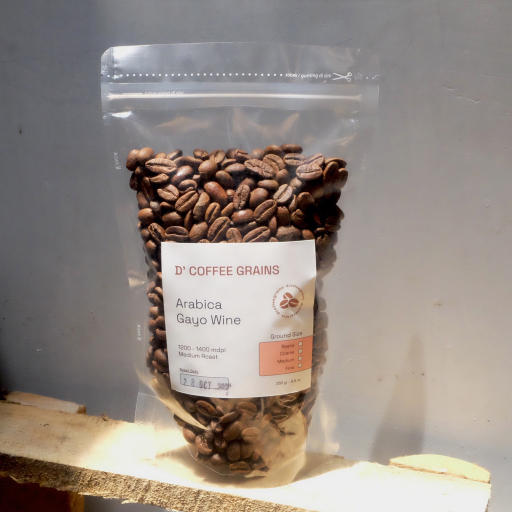 

Arabica Gayo Aceh Wine Roasted 250 gr/500 gr - Biji Kopi