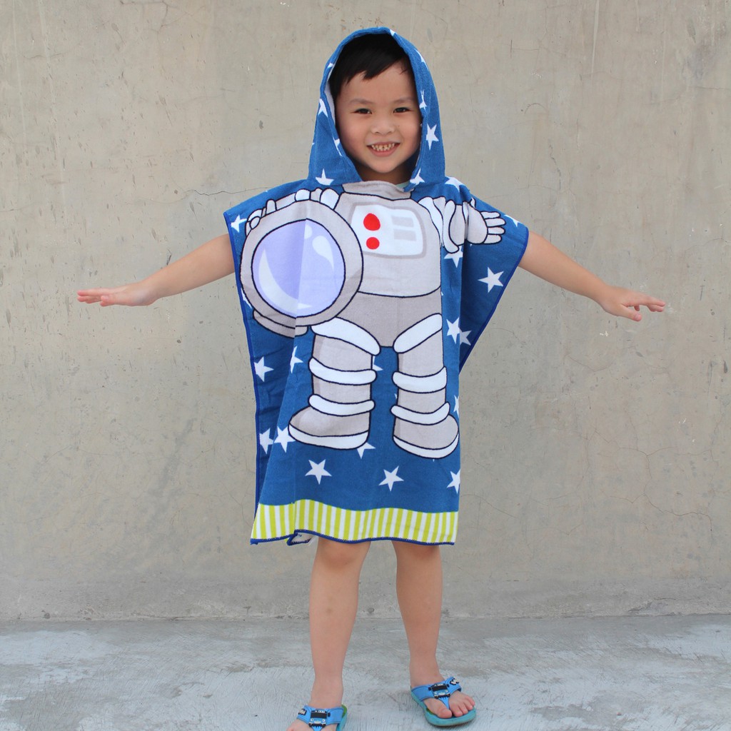 Handuk anak murah Handuk ponco anak spaceman Poncho anak lucu Handuk hoodie anak bahan tebal import