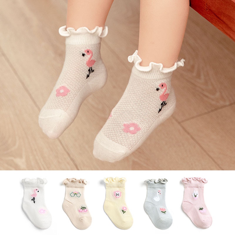 Kaos Kak Ruffle 0-1 Tahun Kaos Kaki Ruffle Animal Anak Perempuan CBKS