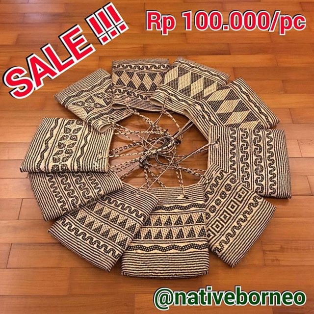 Tas Rotan Map Motif [B003] - Tas Rotan Motif Dayak, Tas Anjat Motif, Tas Kalimantan, Tas Dayak