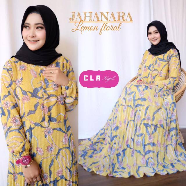 GAMIS-women plisket floral bunga