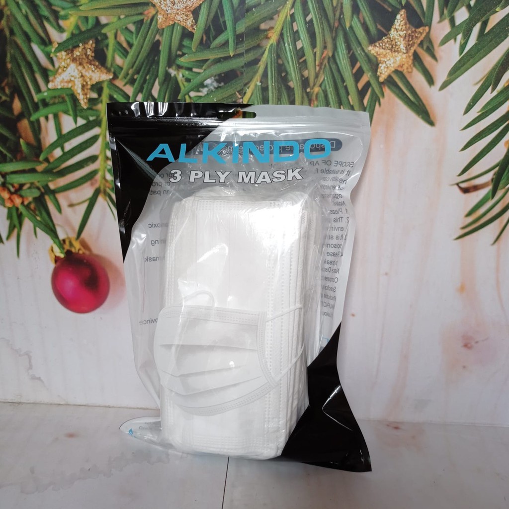 Masker Earloop 3ply Face Mask Disposable isi 50pcs/box