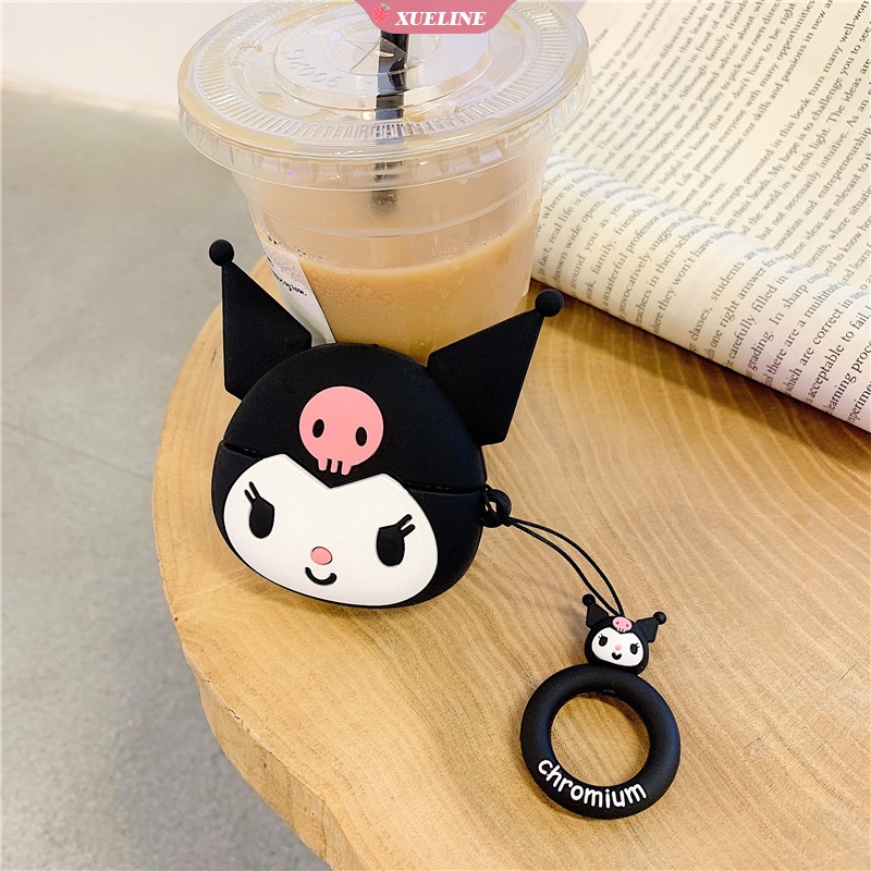 Casing Soft Case Silikon Motif Kartun Sanrio Kuromi Pom Purin Untuk AirPods 1 / 2 / 3 Pro