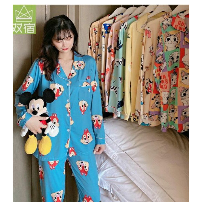 PIYAMA PP BAJU TIDUR WANITA IMPORT motif