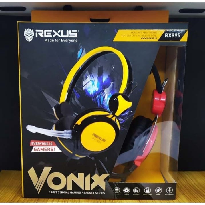 Headphone Laptop Rexus Headset Gaming Vonix RX995