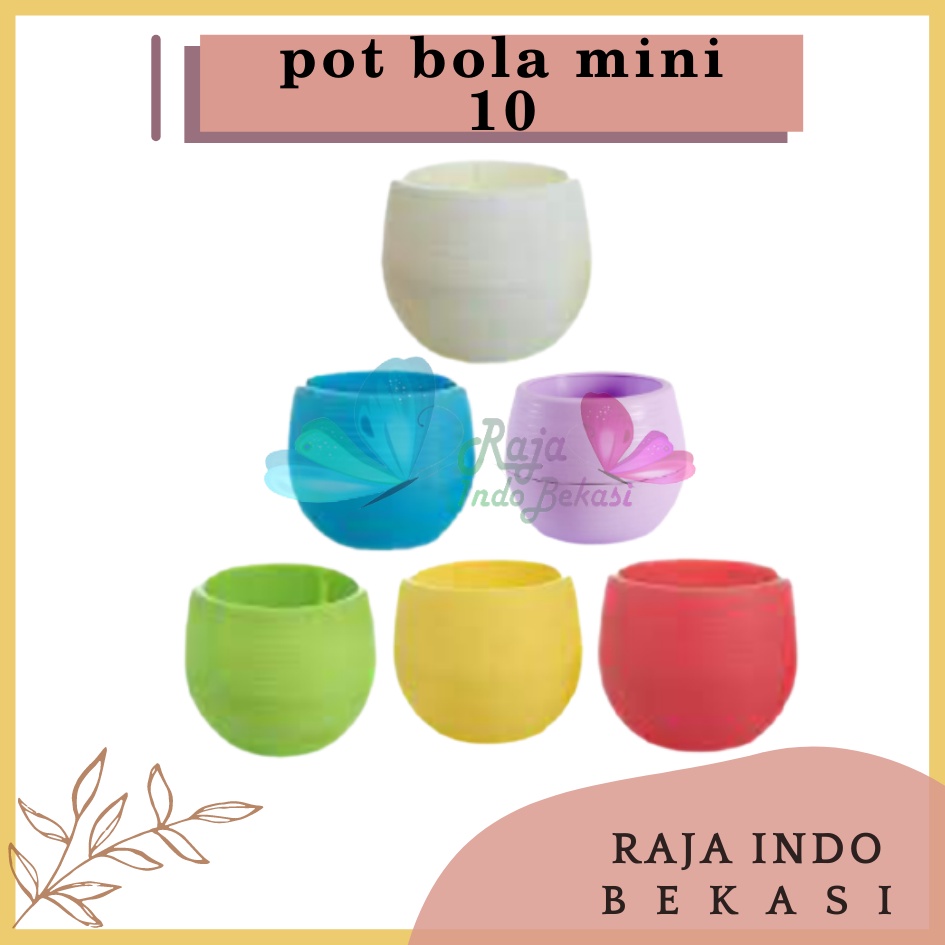 Pot Bola Mini 10 Cm Kecil (21pcs/Kg) Putih Pink Biru Pink Merah Vas Bunga |Bukan Pot Telur Viena