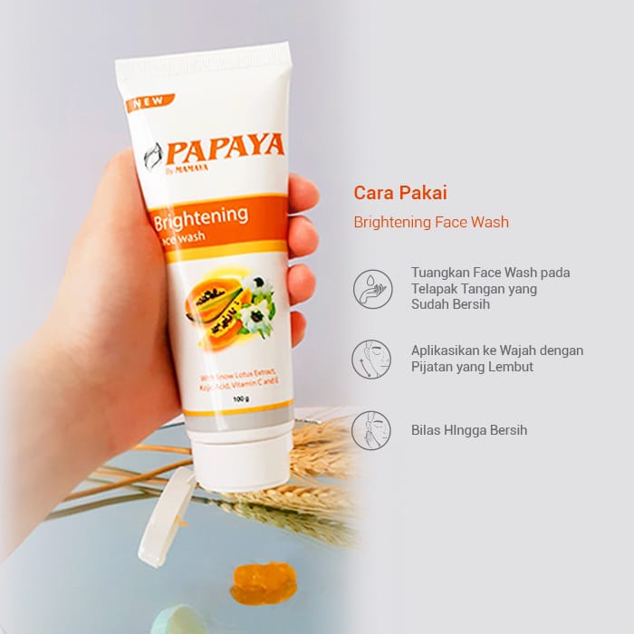 ❤ RATU ❤ Papaya Brightening Face Wash By Mamaya 100g (  BPOM✔️ )