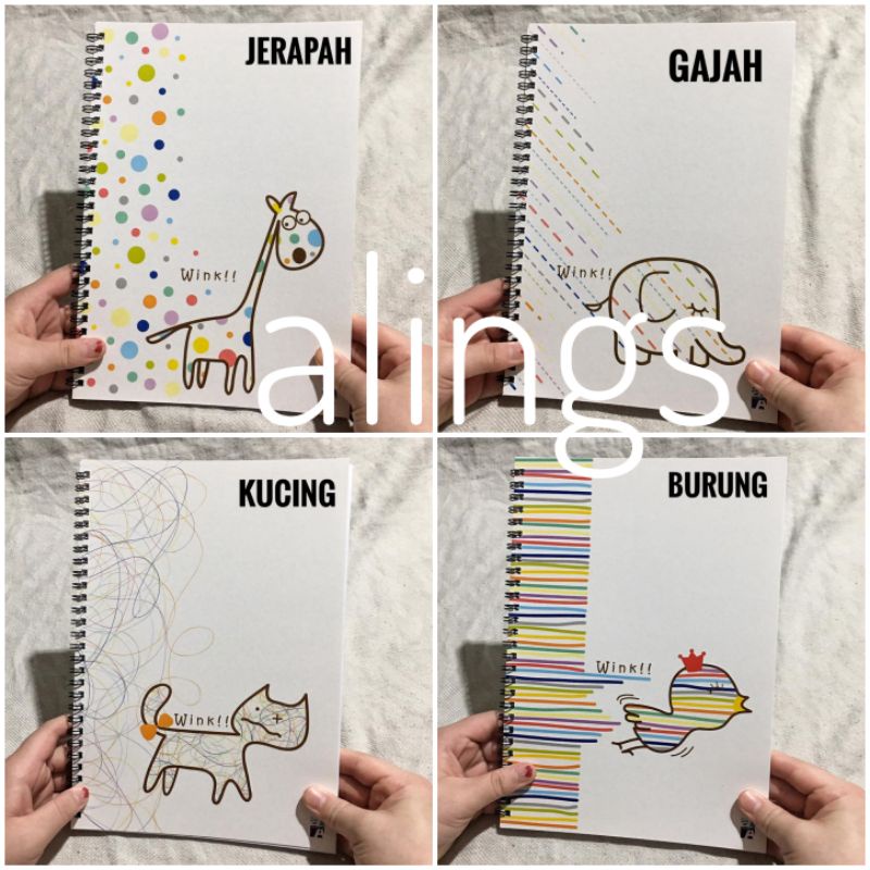 

Cute Wink Spiral Ruled Notebook Buku Tulis Catatan Halaman Garis Motif Lucu