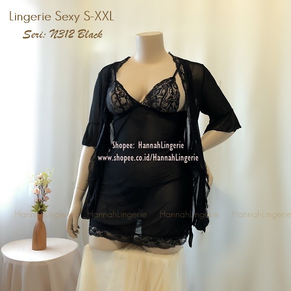 S-XXL Lingerie Cantik Hot Baju Tidur Malam Pertama Kado Pernikahan by Hannah Baju Tidur Seksi N312