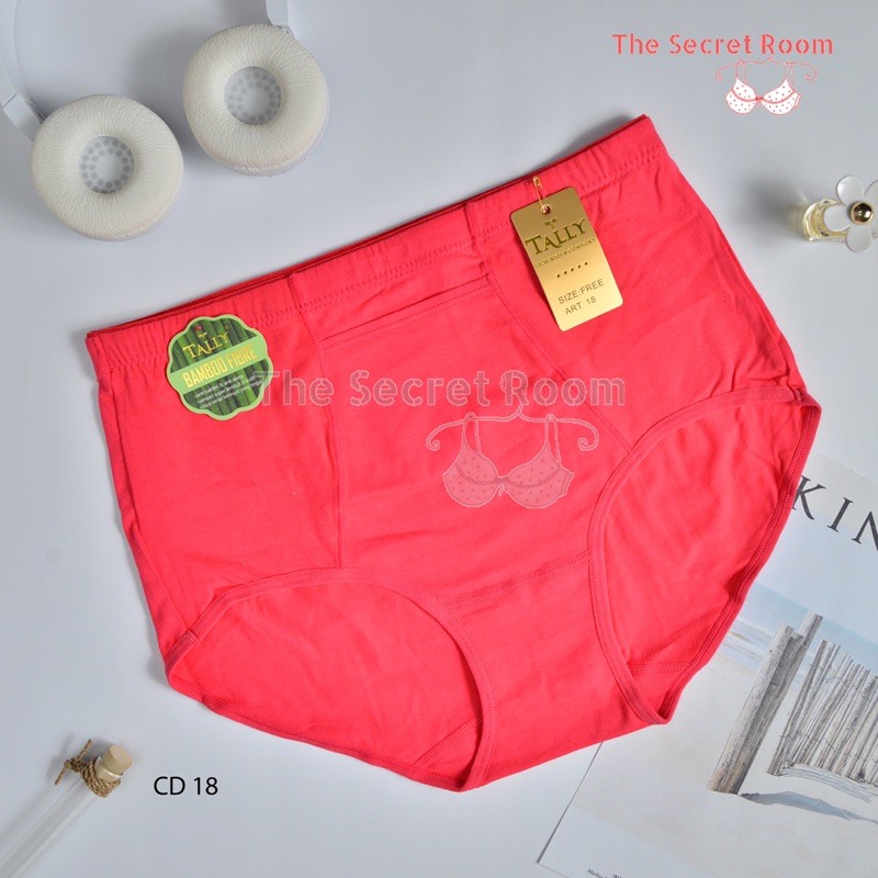 TALLY CD CELANA DALAM 17 (FIT XL) DAN 18 (FIT XXXL) I BAHAN KATUN BAMBOO | ADA KANTONG | HIGH WAIST