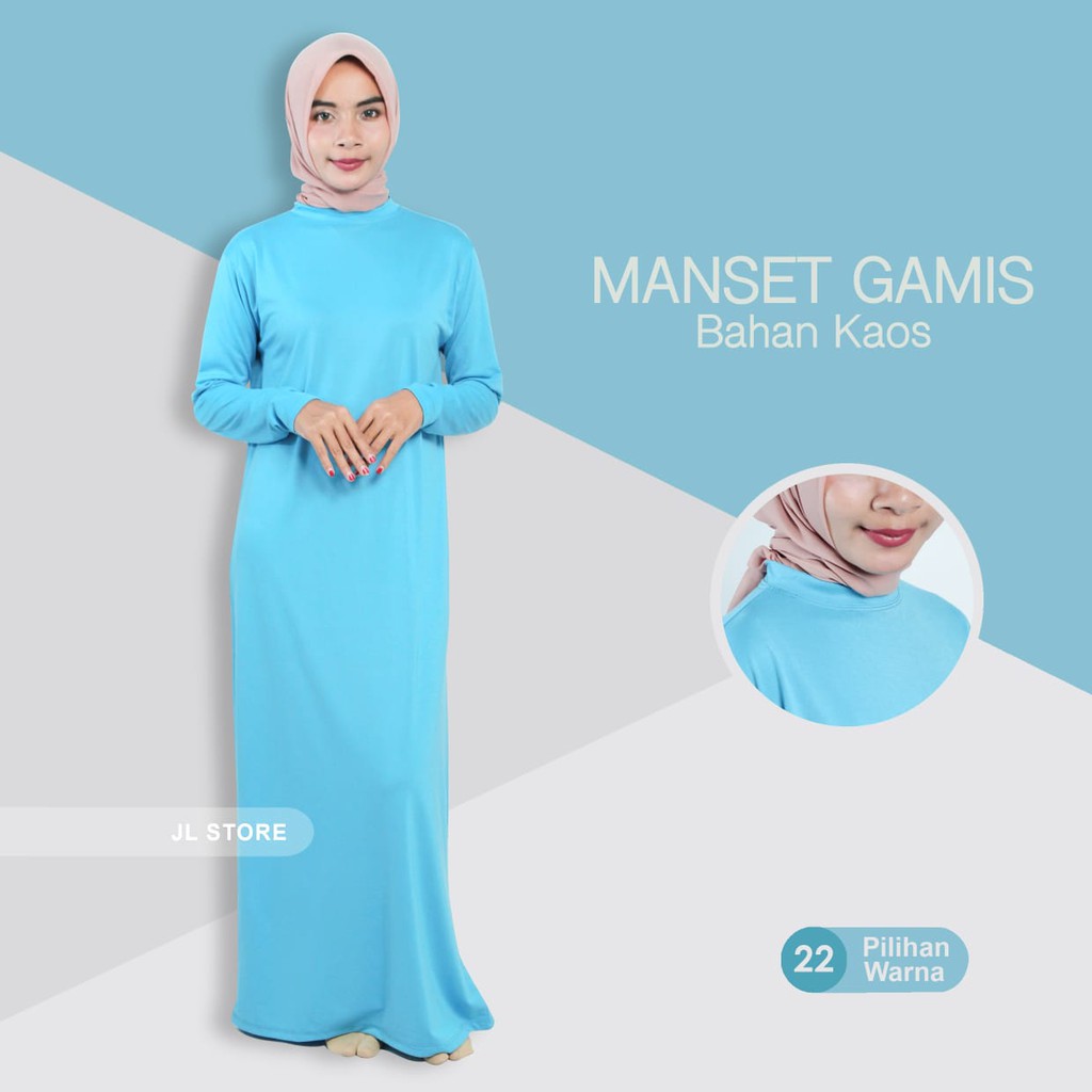 Manset Gamis wanita bahan kaos rayon